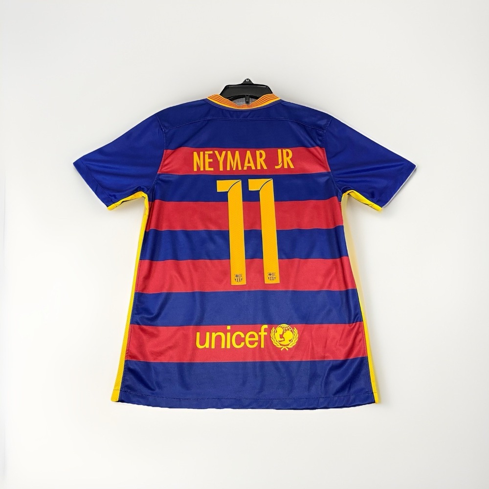 Nike FC Barcelona Dri-FIT Neymar Jr #11 Jersey Youth Small Qatar Airways UNICEF - Picture 2 of 16